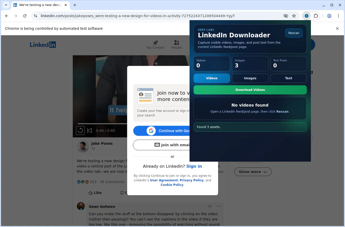 Linkedin Video Downloader screenshot 2