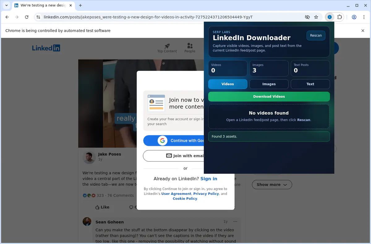 Linkedin Video Downloader screenshot 3