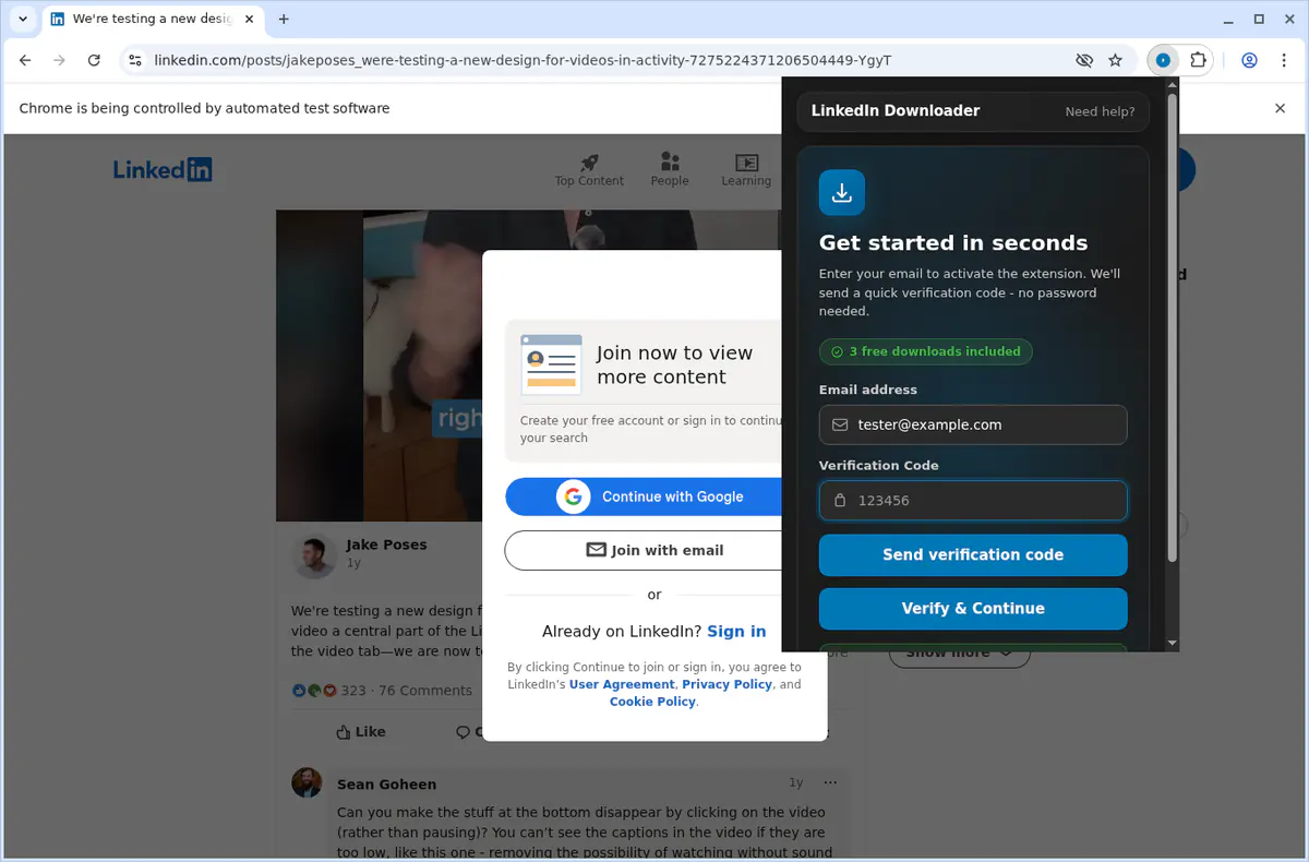 Linkedin Video Downloader screenshot 4