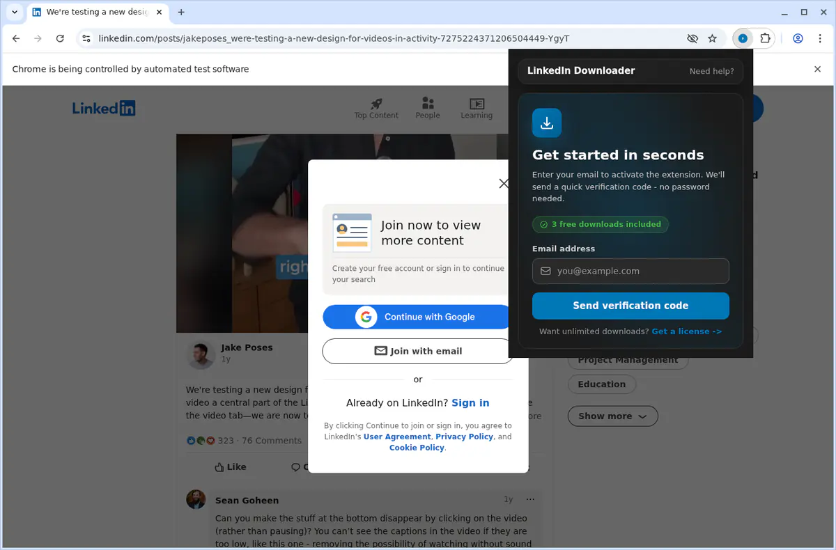 Linkedin Video Downloader screenshot 5